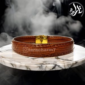 دستبند چرم طبیعی لیزارد