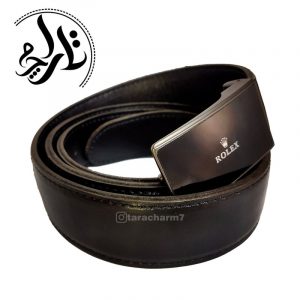 کمربند مردانه سگک تخت چرم طبیعی